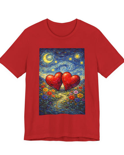 "Valentine's Day - Vincent Van Gogh Style" Unisex Jersey Short Sleeve Tee