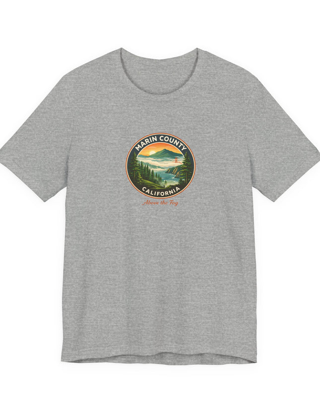 "Marin County, Above the Fog" Unisex Jersey Short Sleeve Tee
