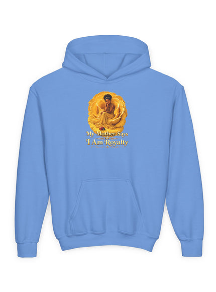 "My Mother Says I am Royalty" Youth Heavy Blend Hooded Sweatshirt