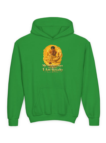 "My Mother Says I am Royalty" Youth Heavy Blend Hooded Sweatshirt