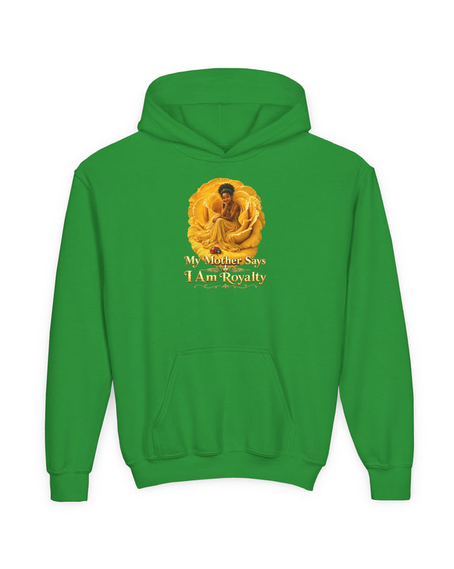 "My Mother Says I am Royalty" Youth Heavy Blend Hooded Sweatshirt