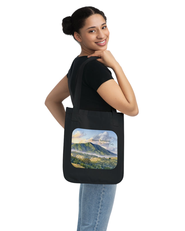 "Mount Tamalpais, the Sleeping Lady" Organic Canvas Tote Bag