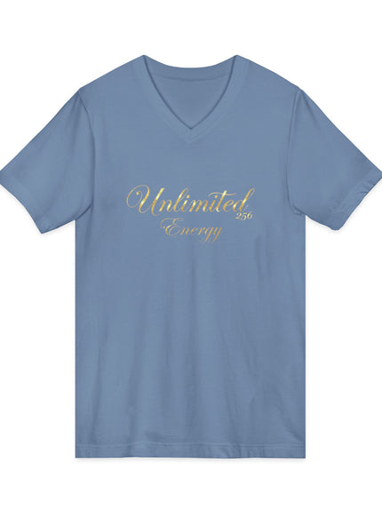 "Unlimited 256 Energy" Unisex Jersey Short Sleeve V-Neck Tee