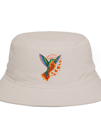 "Hummingbird and Poppies" Bucket Hat