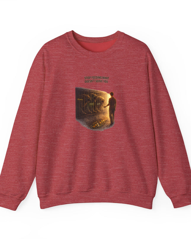 "Stop Feeding What Doesn't Serve You" Unisex Adult Sweatshirt