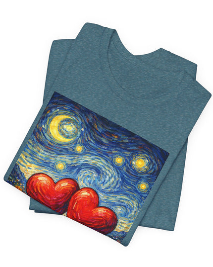 "Valentine's Day - Vincent Van Gogh Style" Unisex Jersey Short Sleeve Tee