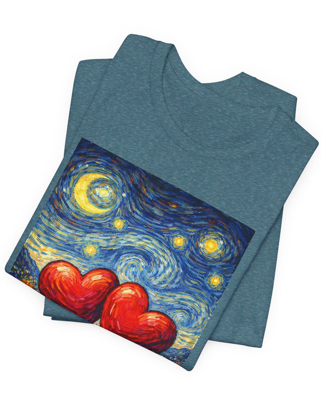 "Valentine's Day - Vincent Van Gogh Style" Unisex Jersey Short Sleeve Tee