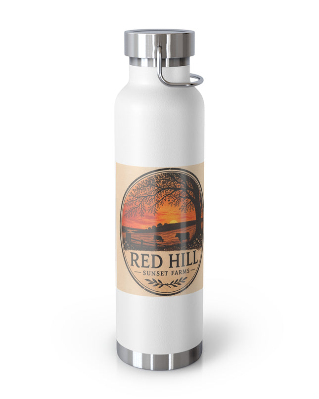 "Red Hill Sunset Farms" Copper Vacuum Insulated Bottle, 22oz