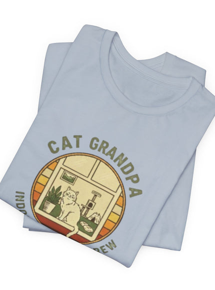 "Cat Grandpa Indoor Adventure Crew" Unisex Jersey Short Sleeve Tee