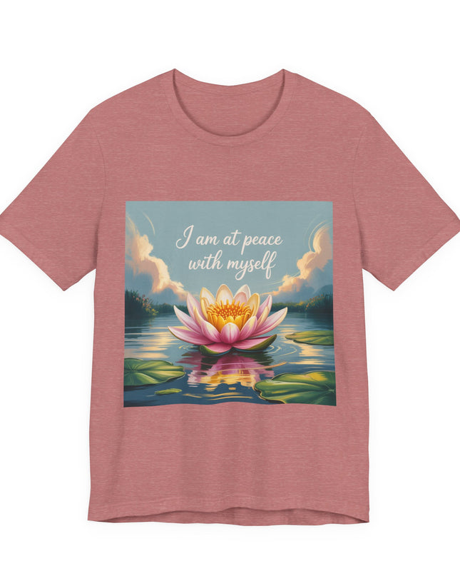 "I am at Peace with Myself" Women's and Men's Jersey Short Sleeve Tee