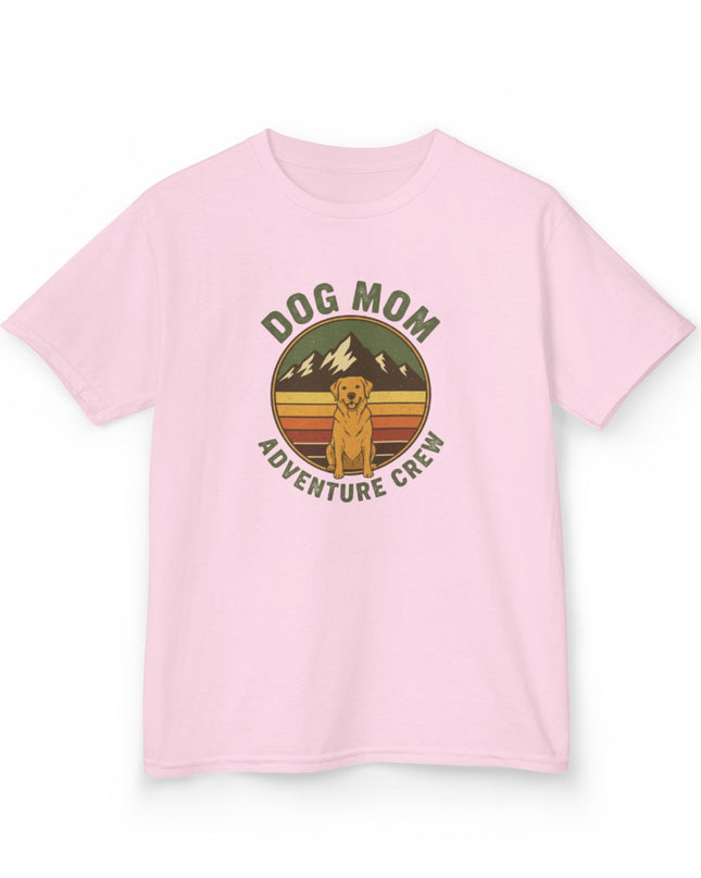 "Dog Mom Adventure Crew" Kids Heavy Cotton Tee