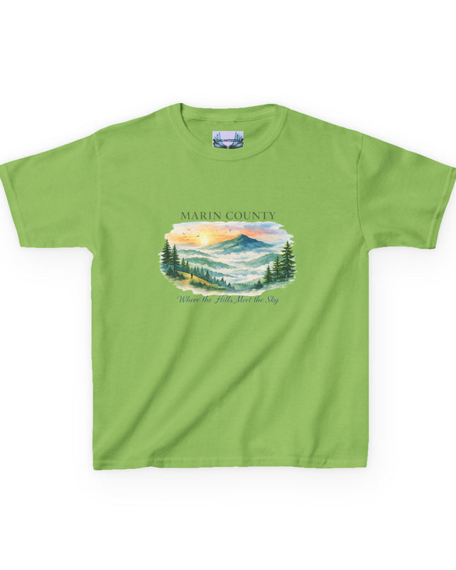 "Marin County, Where the Hills Meet the Sky" Kids Heavy Cotton Tee