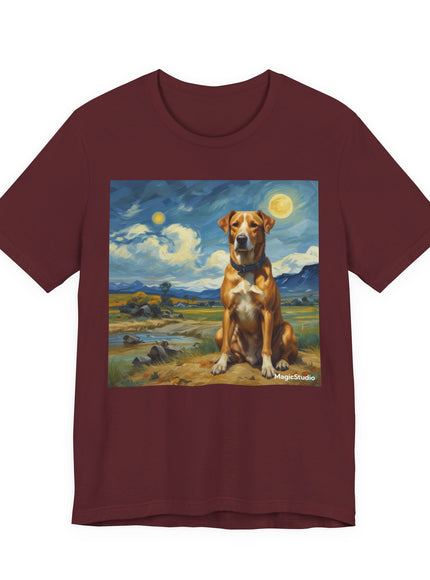 "Dog - Vincent van Gogh Style" V.1 Unisex Jersey Short Sleeve Tee
