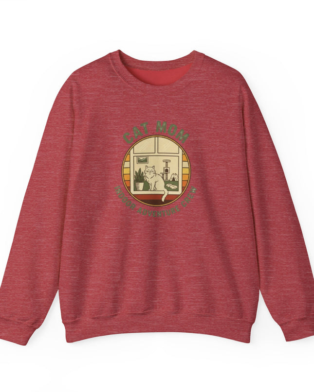 "Cat Mom Indoor Adventure Crew" Unisex Adult Sweatshirt
