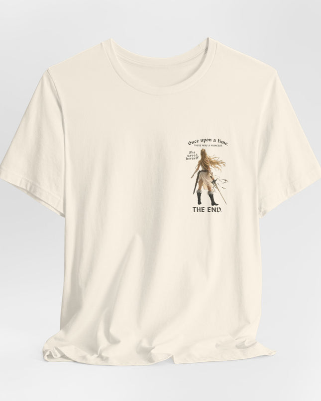 "She Saved Herself" (ink both sides) Unisex Jersey Short Sleeve Tee