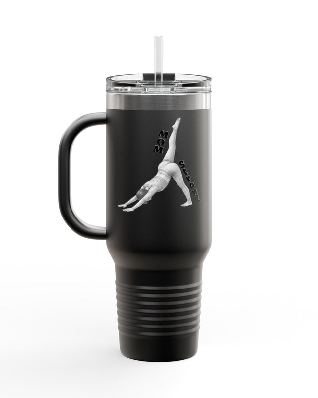 "Mom Strong Pilates" Insulated Travel Mug, 40oz