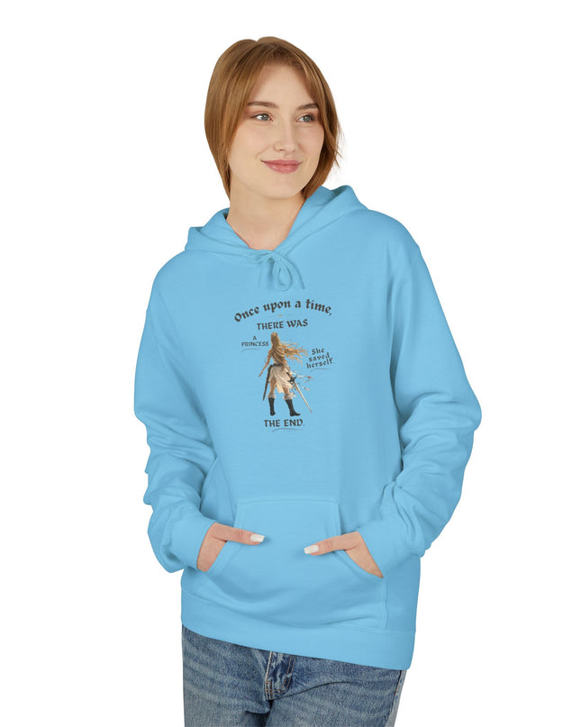 "She Saved Herself" (Ink both sides) Unisex Midweight Softstyle Fleece Hoodie