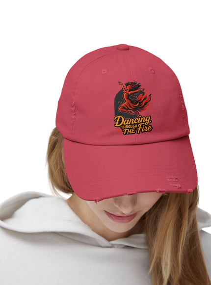 "Dancing Through the Fire" Unisex Distressed Cap