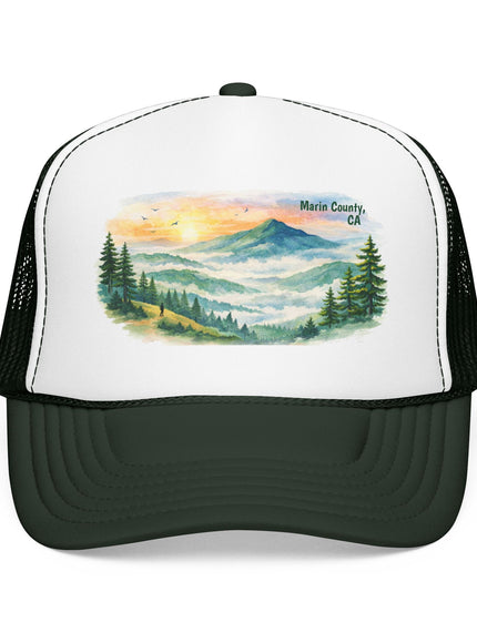 "Marin County, Where the Hills Meet the Sky" Foam Trucker Hat