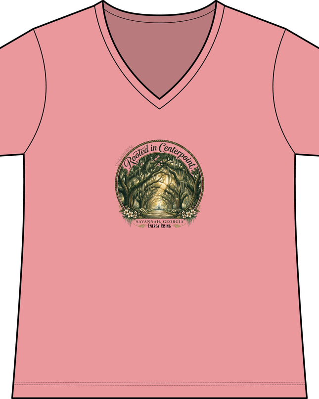 "Rooted in my Centerpoint" Women's Fine Jersey V-Neck Tee