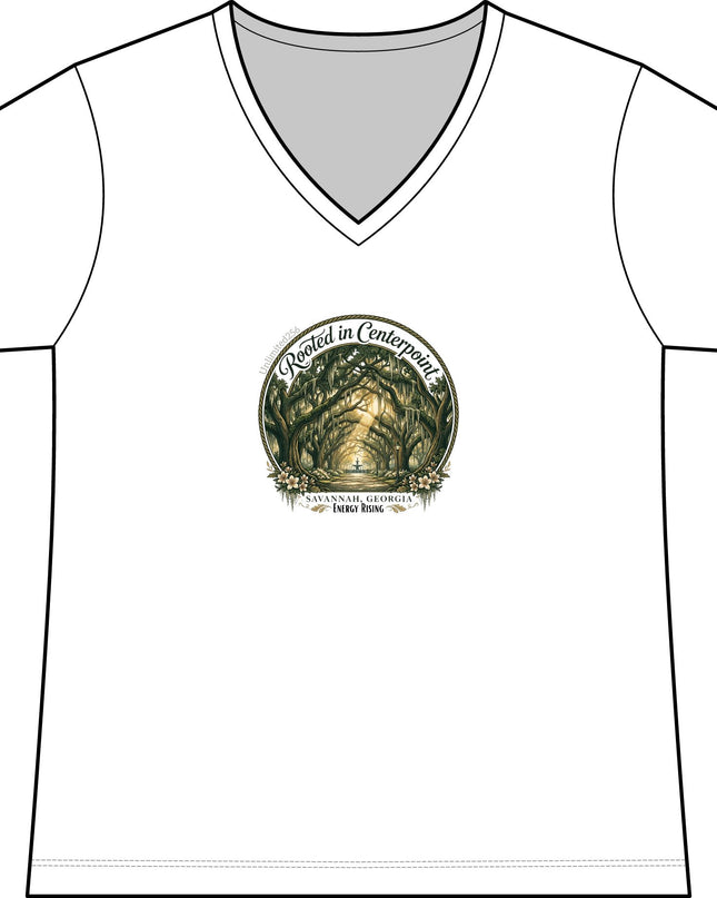 "Rooted in my Centerpoint" Women's Fine Jersey V-Neck Tee