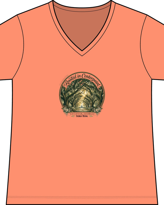 "Rooted in my Centerpoint" Women's Fine Jersey V-Neck Tee