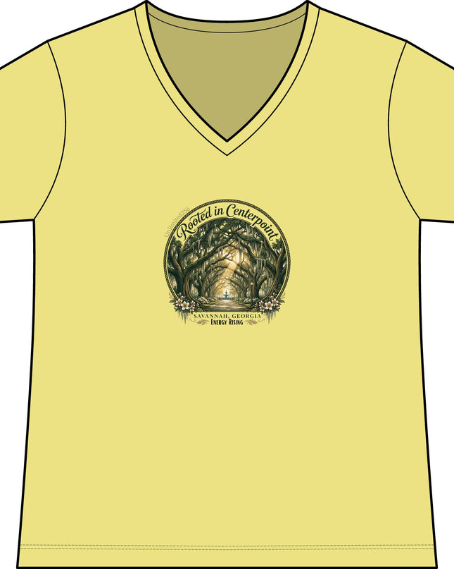 "Rooted in my Centerpoint" Women's Fine Jersey V-Neck Tee