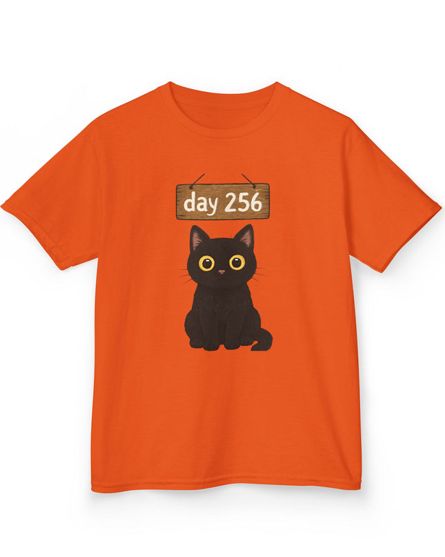 Day 256, no blinking black cat Kids Heavy Cotton Tee by Gildan 5000B