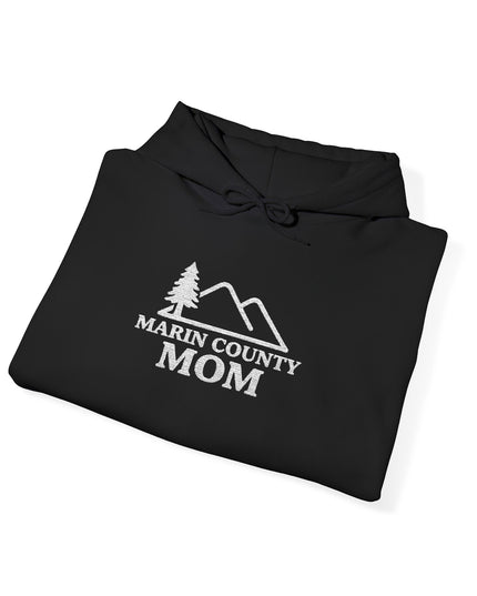 "Marin County Mom" Embroidered Unisex Heavy Blend Hooded Sweatshirt