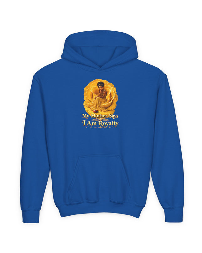 "My Mother Says I am Royalty" Youth Heavy Blend Hooded Sweatshirt