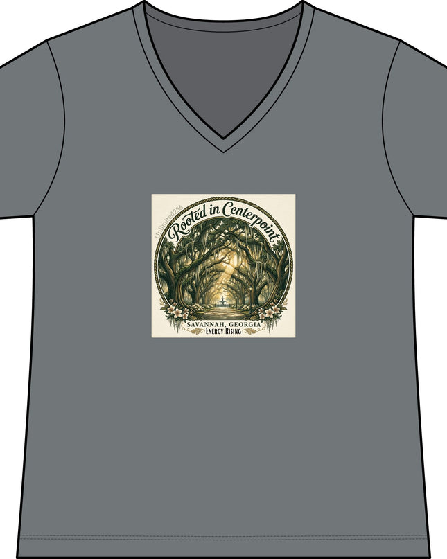 "Rooted in my Centerpoint" Women's Fine Jersey V-Neck Tee