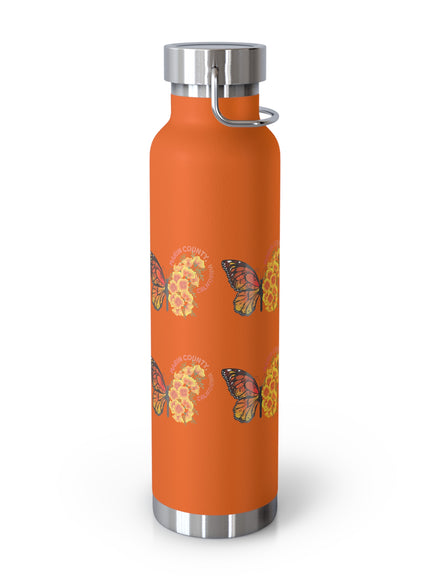 "Butterflies and Poppies Marin County, California" Copper Vacuum Insulated Bottle, 22oz