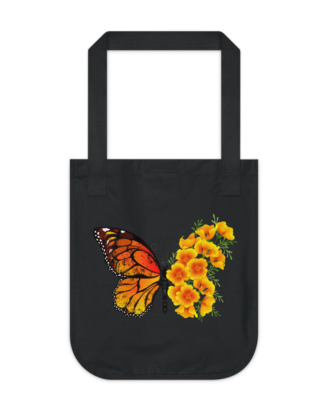 "Butterfly Poppies" Organic Canvas Tote Bag