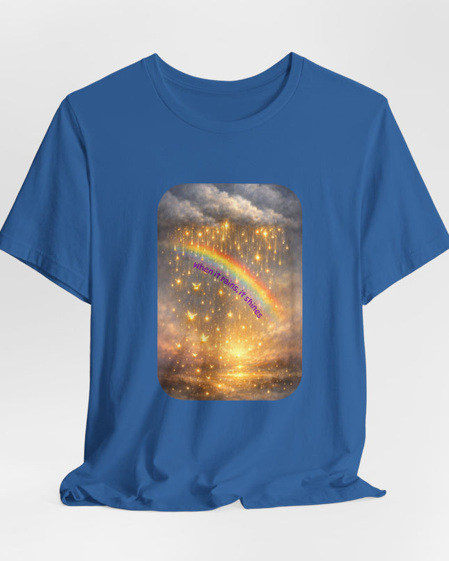 "When It Rains, It Shines" Unisex Jersey Short Sleeve Tee