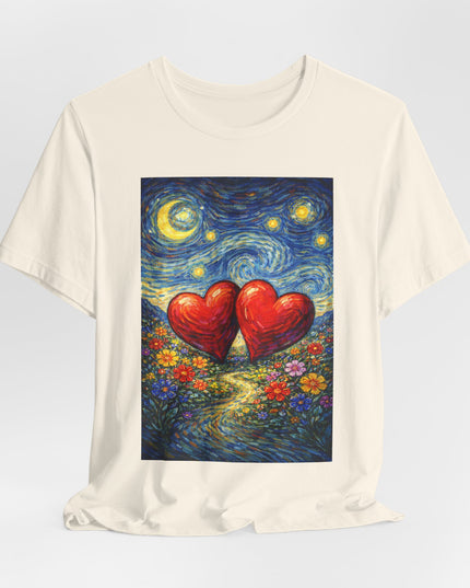 "Valentine's Day - Vincent Van Gogh Style" Unisex Jersey Short Sleeve Tee