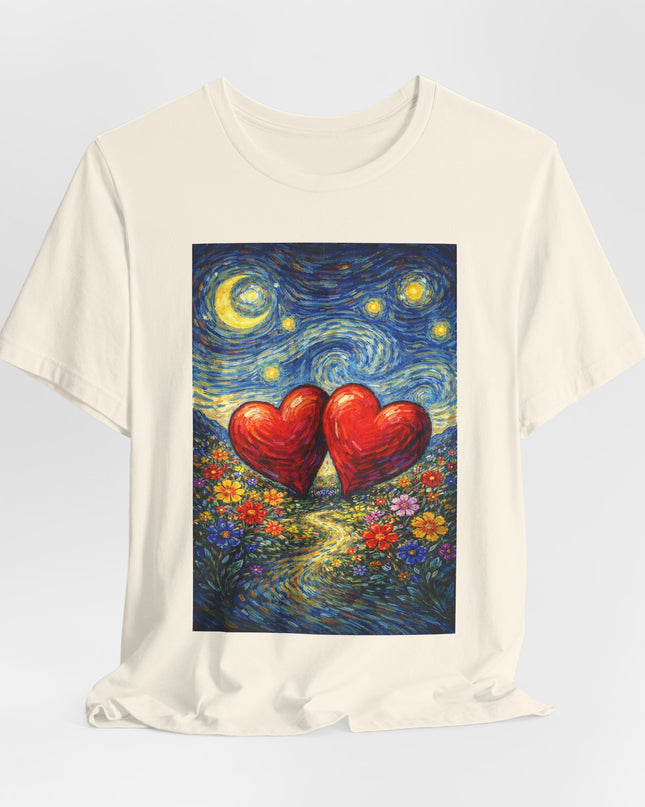 "Valentine's Day - Vincent Van Gogh Style" Unisex Jersey Short Sleeve Tee