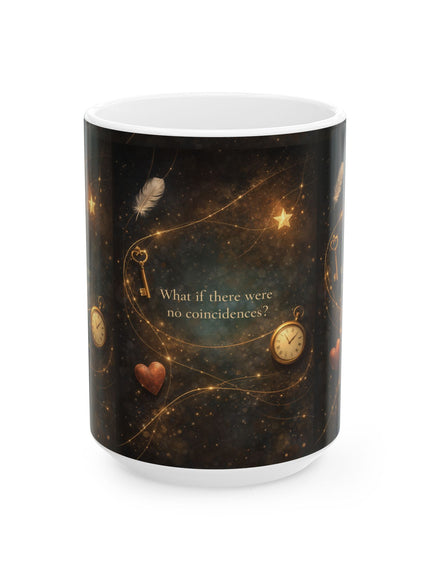 "What If There Were No Coincidences" Ceramic Mug, (11oz, 15oz)