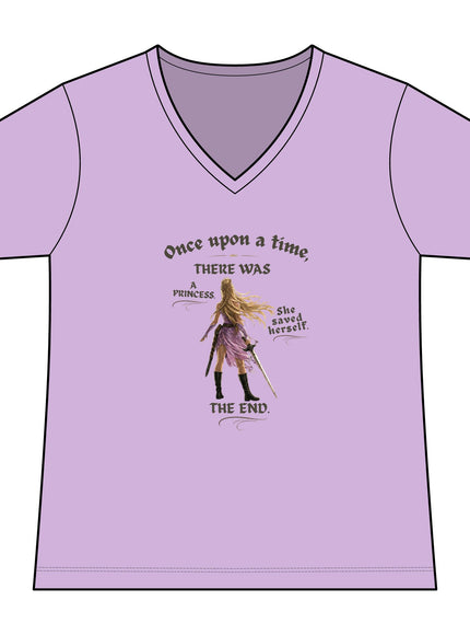 "Saved Herself" Women's Ideal V-Neck Tee