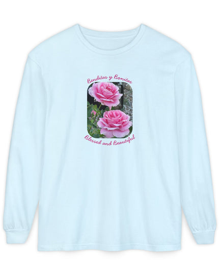 "Blessed and Beautiful" Unisex Garment-dyed Long Sleeve T-Shirt