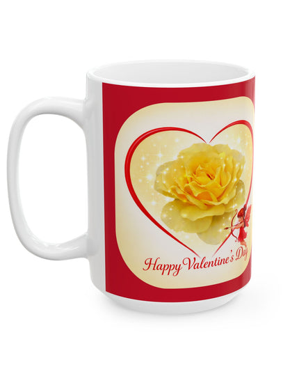 "Happy Valentine's Day" Ceramic Mug, (11oz, 15oz)