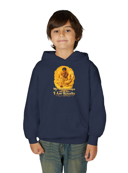 "My Mother Says I am Royalty" Youth Heavy Blend Hooded Sweatshirt