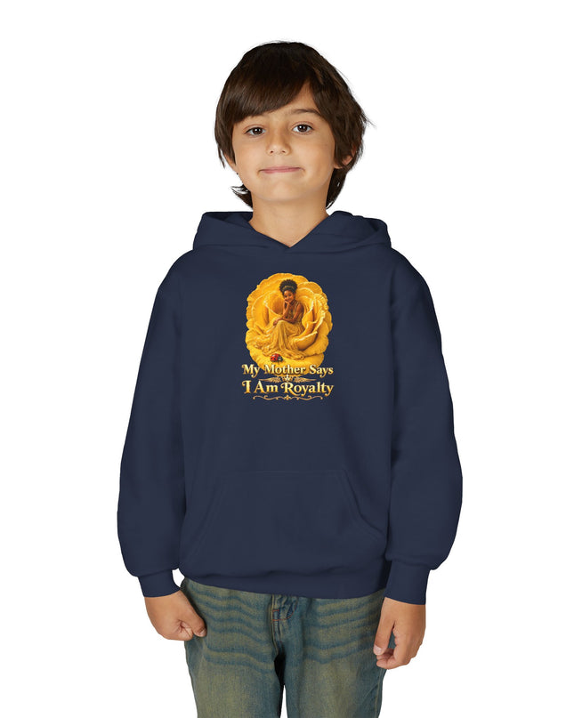"My Mother Says I am Royalty" Youth Heavy Blend Hooded Sweatshirt