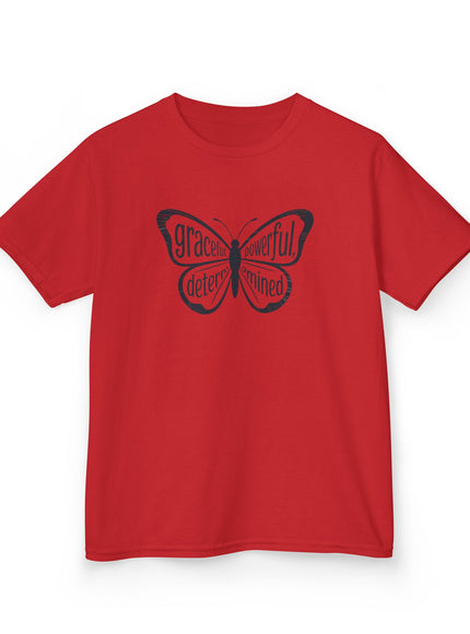 "Butterfly With Words" Kids Heavy Cotton Tee