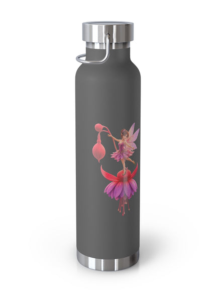 "Fuchsia Fairy" Copper Vacuum Insulated Bottle, 22oz