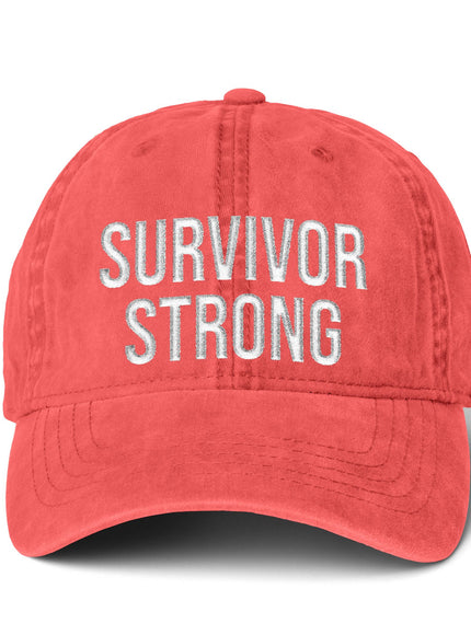 "Survivor Strong" Women's Pigment-Dyed Cap with Fashion Undervisor (Embroidery)
