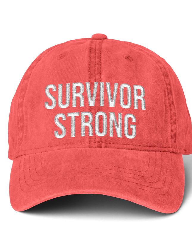 "Survivor Strong" Women's Pigment-Dyed Cap with Fashion Undervisor (Embroidery)