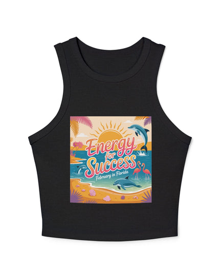 "February and Florida, Energy for Success" Women's Micro Rib Racer Tank Top