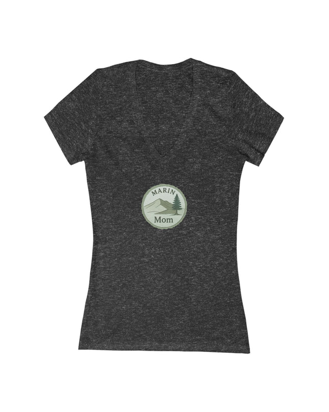 "Marin Mom" Women's Jersey Short Sleeve Deep V-Neck Tee