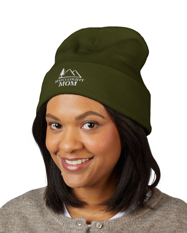 "Marin County Mom" Classic Cuffed Beanie (Embroidery)
