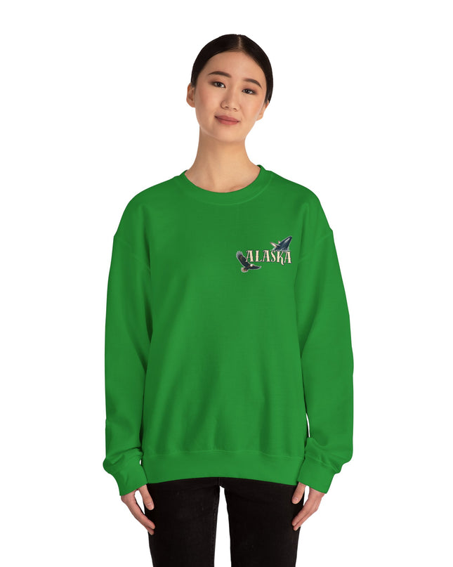 "Alaska" (Ink front and back) Unisex Heavy Blend Crewneck Sweatshirt